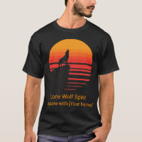 Retro Zonsondergang Wolf Huilend Persoonlijk