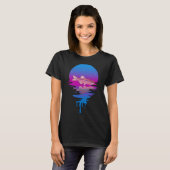 Retro Zonsondergang Zebravis T-shirt (Voorkant volledig)