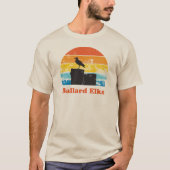 Retro Zonsondergang & Zeemeeuw T-shirt (Voorkant)