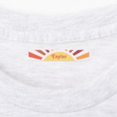 Retro Zonsondergang Zonnestralen Gepersonaliseerde Labels (Aangebracht)