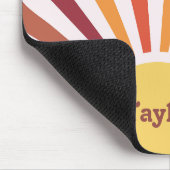 Retro Zonsondergang Zonnestralen Gepersonaliseerde Muismat (Hoek)