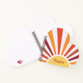 Retro Zonsondergang Zonnestralen Gepersonaliseerde Notitieboek (Binnen)