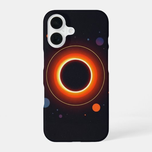 Retro Zonsverduistering iPhone 16 Hoesje (Achterkant)