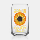 Retro zonsverduistering Totale verduistering 8 apr Blikvorm Glas (Voorkant)