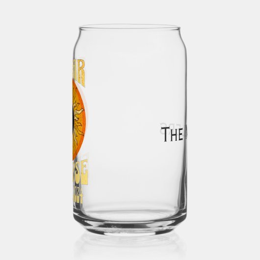 Retro zonsverduistering Totale verduistering 8 apr Blikvorm Glas (Links)