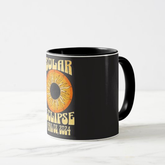 Retro zonsverduistering Totale verduistering 8 apr Mok (Voorkant rechts)