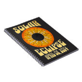 Retro zonsverduistering Totale verduistering 8 apr Notitieboek (Rechterzijde)