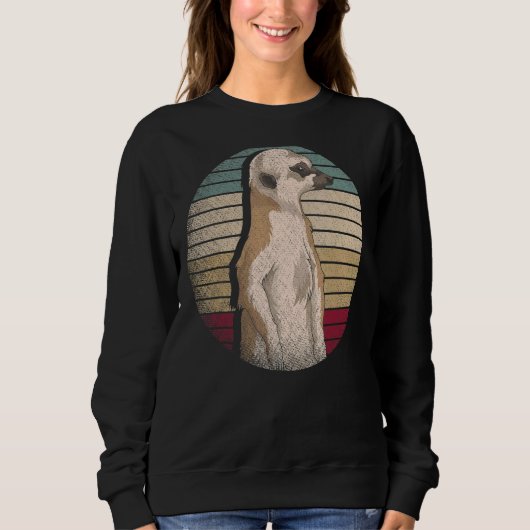 Retro Zoo Dier Afrika Meerkat Trui (Voorkant)