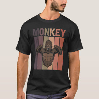 Retro Zoo Dierenaap Gorilla Monkey T-shirt