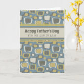 Retro Zoon in Recht Gelukkige Vaderdag Kaart (Gele Bloem)