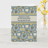 Retro Zoon uit het Huwelijk Felicitaties Afstudere Kaart (Gele Bloem)