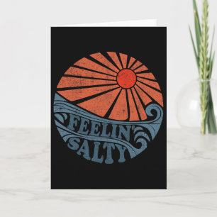 Retro Zout Gevoel 70's Strandvakantie Knip Kaart