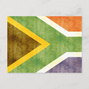 Retro  Zuid-Afrikaanse vlag Briefkaart
