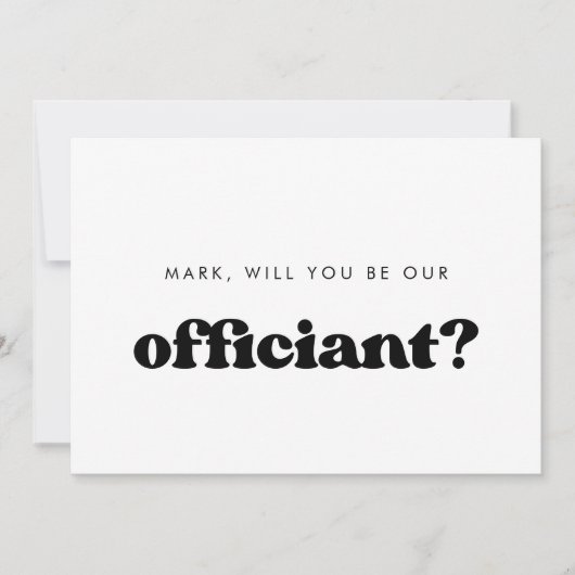 Retro Zult u onze officiant voorstelkaart zijn? Kaart (Voorkant)