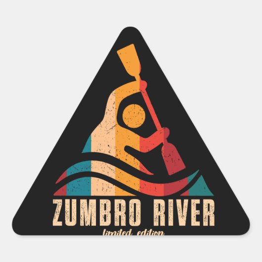 Retro Zumbro River Kajakken Sticker (Voorkant)