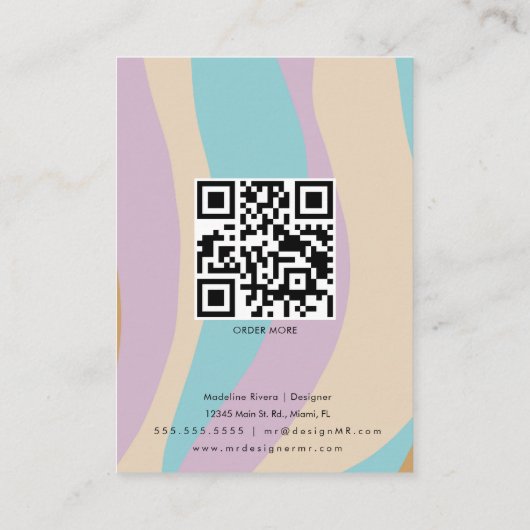 Retro zwaait Artisan die beeldschermen verdient Contactkaartje (Achterkant)