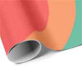 Retro zwaait kleurrijk 60 jaar cadeaupapier (Rol Hoek)