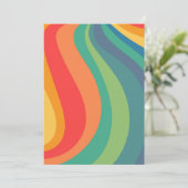 Retro zwaait kleurrijk 60 jaar kaart (Staand voorkant)