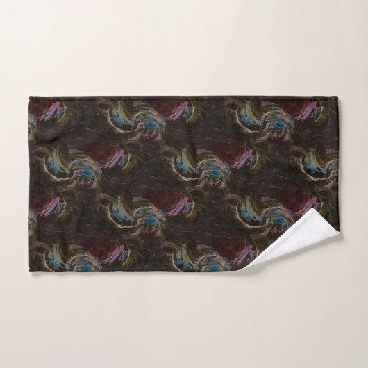 Retro zwart atomisch Abstract Bad Handdoek (Handdoek)