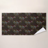 Retro zwart atomisch Abstract Badhanddoek (Badhanddoek)