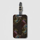 Retro zwart atomisch Abstract Bagagelabel (Voorkant (verticaal))