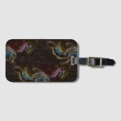 Retro zwart atomisch Abstract Bagagelabel (Voorkant (horizontaal))