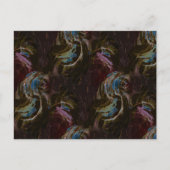 Retro zwart atomisch Abstract Briefkaart (Voorkant)