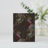 Retro zwart atomisch Abstract Briefkaart (Staand voorkant)