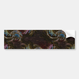 Retro zwart atomisch Abstract Bumpersticker