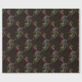 Retro zwart atomisch Abstract Cadeaupapier (Vlak)