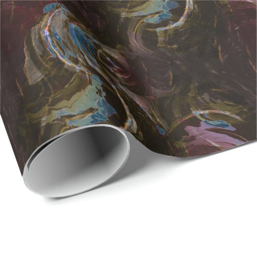 Retro zwart atomisch Abstract Cadeaupapier (Rol Hoek)