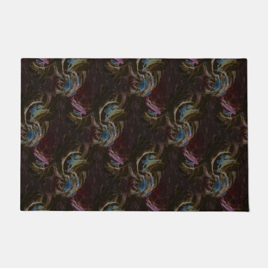 Retro zwart atomisch Abstract Deurmat (Voorkant)