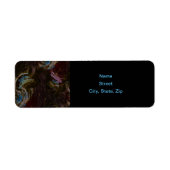 Retro zwart atomisch Abstract Etiket (Voorkant)