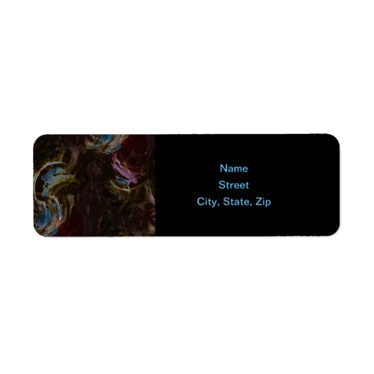 Retro zwart atomisch Abstract Etiket (Voorkant)