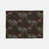 Retro zwart atomisch Abstract Fleece Deken (Voorkant (Horizontaal))