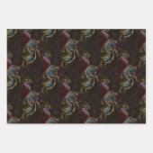 Retro zwart atomisch Abstract Inpakpapier Vel (Voorkant 3)