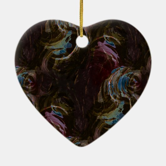 Retro zwart atomisch Abstract Keramisch Ornament (Achterkant)