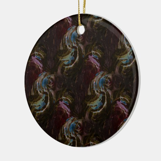 Retro zwart atomisch Abstract Keramisch Ornament (Links)