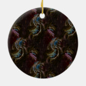 Retro zwart atomisch Abstract Keramisch Ornament (Achterkant)