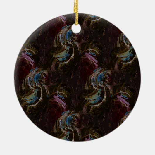 Retro zwart atomisch Abstract Keramisch Ornament (Achterkant)