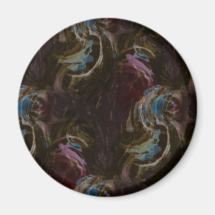 Retro zwart atomisch Abstract Magneet