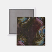 Retro zwart atomisch Abstract Magneet (Voorkant / Achterkant)