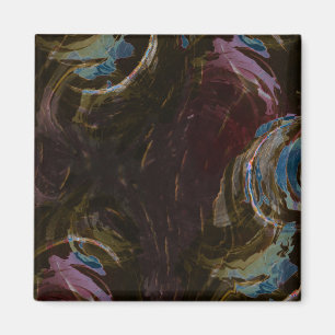 Retro zwart atomisch Abstract Magneet