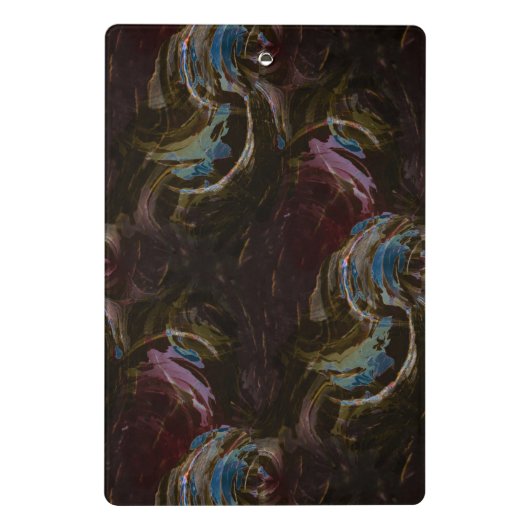 Retro zwart atomisch Abstract Mini Klembord (Achterkant)