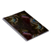 Retro zwart atomisch Abstract Notitieboek (Rechterzijde)