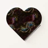 Retro zwart atomisch Abstract Notitieboek (Achterkant)