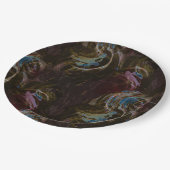 Retro zwart atomisch Abstract Papieren Bordje (Gekanteld)