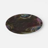 Retro zwart atomisch Abstract Papieren Bordje (Gekanteld)