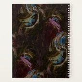 Retro zwart atomisch Abstract Planner (Achterkant)