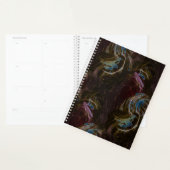 Retro zwart atomisch Abstract Planner (Display)